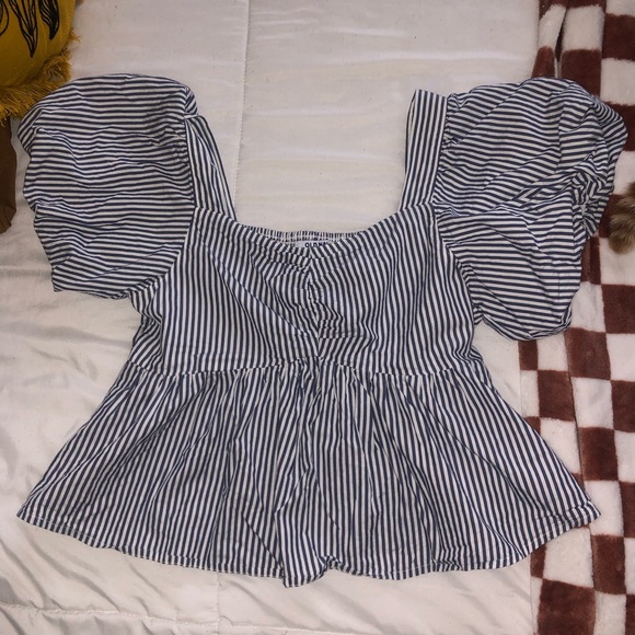 OLD NAVY - Puff Sleeve Babydoll Top - Picture 1 of 6